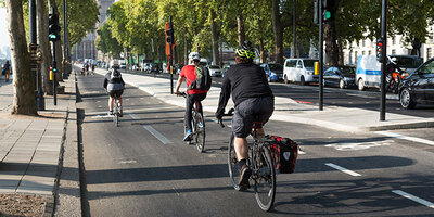 cycling on the embankment