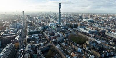 Photo of London's skyline including the BT Tower